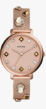Correa de reloj Fossil ES4473 Acero inoxidable Rosado 14mm